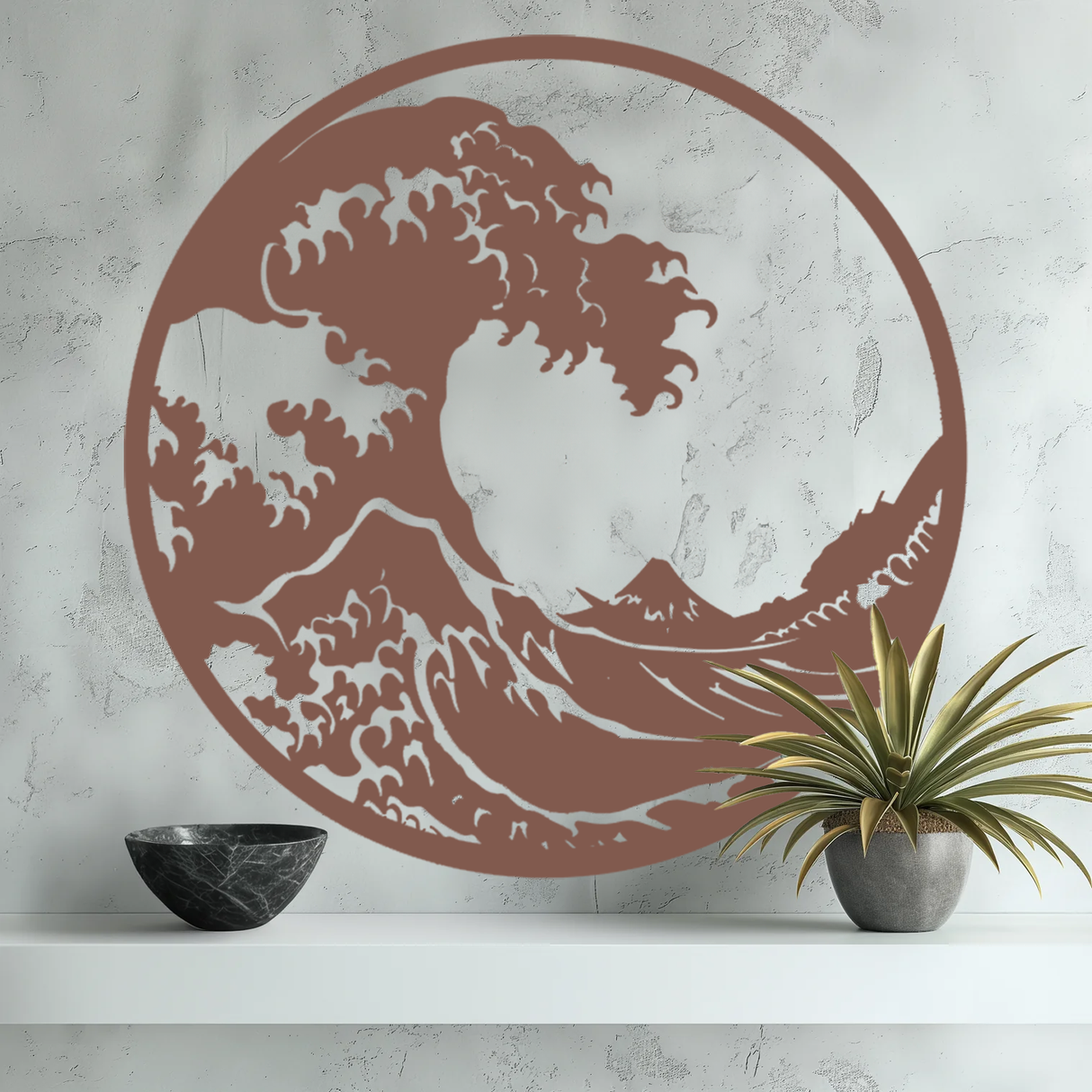 Great Wave Wall Art Extra Large Bronze
