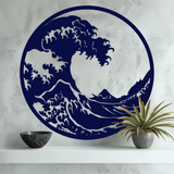 Great Wave Wall Art Extra Large Navy