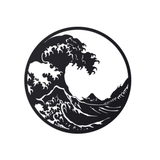 Great Wave Wall Art White Background