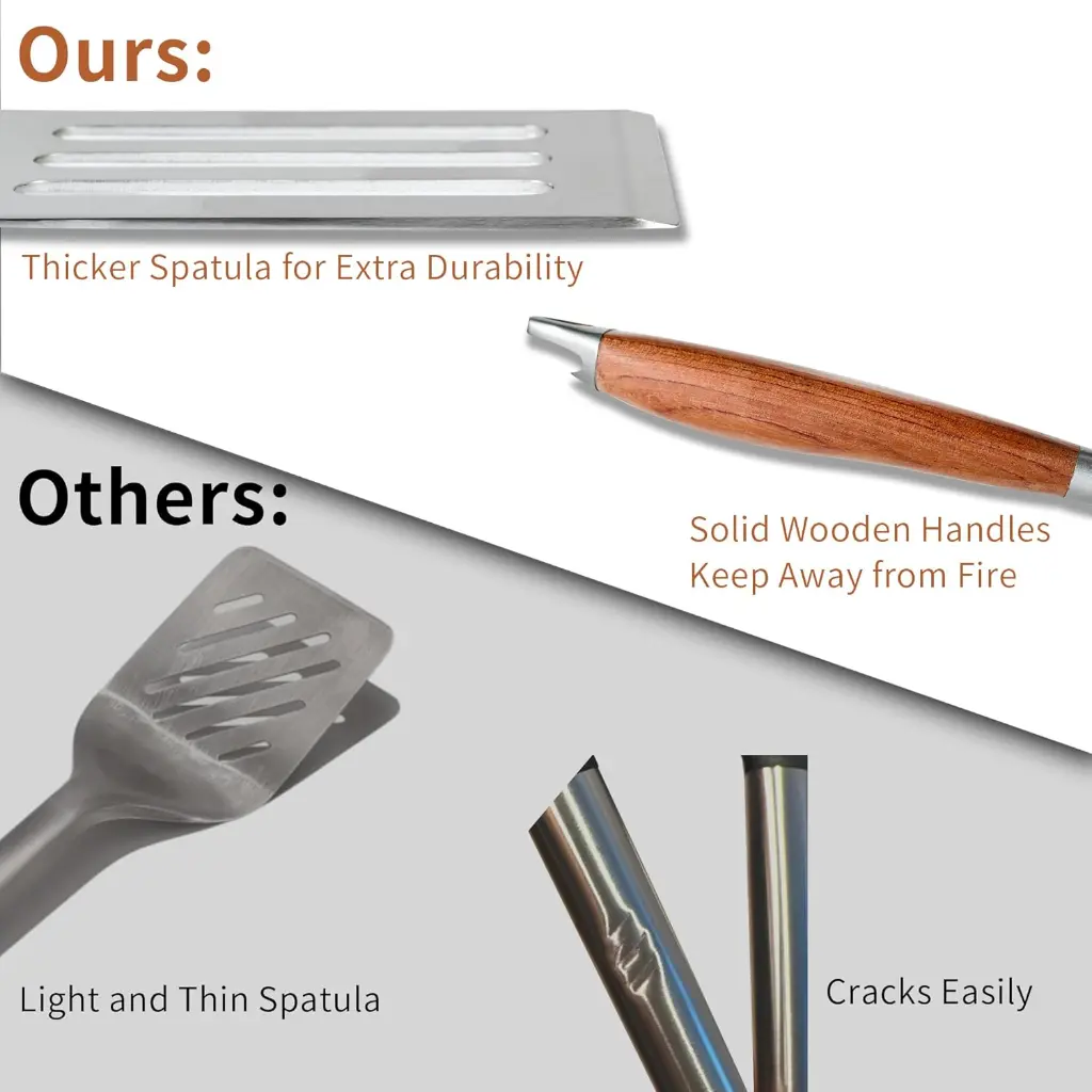 Metal BBQ Cooking Utensil set comparison.webp